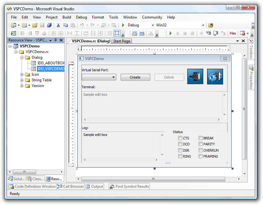 Virtual Serial Port Control